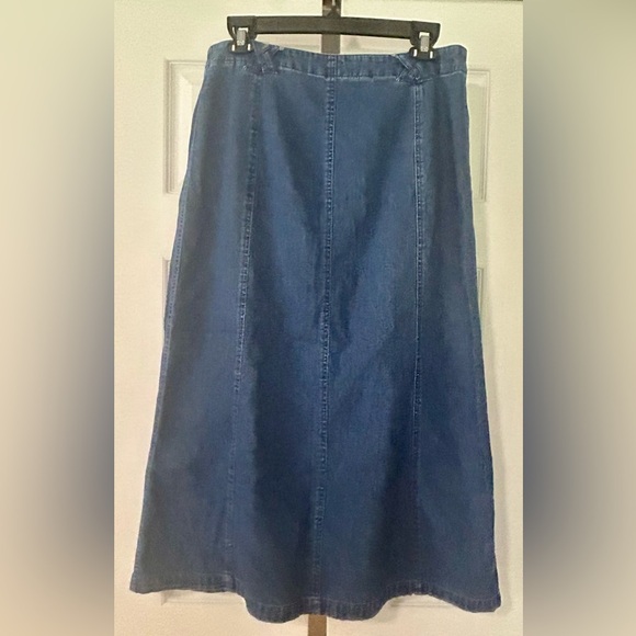 Skirt jean White Stag woman size 12 denim maxi long - Picture 6 of 7